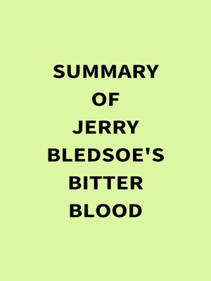 cover image of Summary of Jerry Bledsoe's Bitter Blood